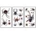 DNHCLL 15 Sheets Spider Temporary Tattoo Paster  3D Temporary Waterproof Tattoo Sticker Body Art Decal Halloween Day Spider  Halloween Temporary Tattoos
