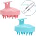 Shop 2-Piece Scalp Massager & Shampoo Brush Set - Soft Silicone Hair Care for Wet & Dry Use | Ideal for Women Men & Pets - Green & Rose Pink - Buy Online on GoSupps.com