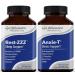 LifeSeasons Anxie-T with Rest-ZZZ - Supports Mood & Mental Focus - Feel Calm and Relaxed - Eases Tension & Nervousness - Ashwagandha Kava Kava GABA & L-Theanine - 240 Capsules
