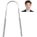 Stainless Steel Tongue Cleaner | U-Shaped Tongue Scraper for Bad Breath | Oral Care Tool - 1PC - Buy Online on GoSupps.com