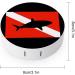 Scuba Diving Shark Round Case For Contact Lens Kit Storage Box with Mirror Printed - Buy Online on GoSupps.com