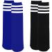 Kids Soccer Socks | Toddler Knee High Tube Socks for Boys & Girls 3-6 Years | Blue & Black Striped Design | Cotton Sport Stockings - Buy Online on GoSupps.com