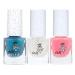 Miss Nella Party Collection: 3 Safe Water-Based Nail Polishes for Kids - Blue Clear & Coral - Buy Online on GoSupps.com