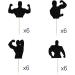 AROKIPPRY fitness theme cake boy gym fitness theme birthday party supplies Bodybuilder Strong Muscle Man Silhouette Cupcake Toppers 24 pcs - Buy Online on GoSupps.com