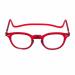 Contacta lock reading glasses for men and women glasses with magnet rigid collar and adjustable sticks color red diopters +3.00 pack with glasses holder 33 g