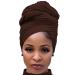 DRESHOW Hair Wrap for Black Women with Natural Hair Large Stretch Soft Edge Scarves for Braids Dreadlocks 1 Pc 39-brown 1