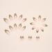 Justotry 24 Pcs Short Gold French Press on False Nails Set with Nail Glue - Pretty Glossy Fake Almond Nails for Women - Buy Online on GoSupps.com