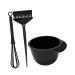 Homoyoyo Kit Coloration Cheveux 3 Pi ces Noir Bol de Teinture pour Cheveux Pinceau Teindre Tige D agitation pour Salon et Usage Domestique