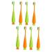 minkissy manual toothbrush 8 pcs carrot toothbrush travel toothbrush toothbrushes for children bulk toothbrush mouth children's toothbrushes