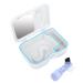 Press cleaning box prosthesis box prosthesis box prosthesis box portable prosthesis storage box incorrect teeth cleaning container prosthesis storage holder case set with mirror and brush for the R