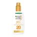 Garnier Ambre Solaire Ideal Bronze Protective Sun Cream Spray SPF20 High Sun Protection Factor 20 Uniform Glow & Tan Water Resistant & Non Greasy Sunscreen UVA & UVB Protection 200ml 200 ml (Pack of 1) Sun Protection Factor 20
