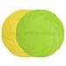 Vivifying Frisbee Dog 2 pieces 18 cm dog frisbee made of natural rubber for land and water (green + yellow)