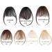 Clip In Bangs - 100% Remy Real Hair Medium Brown Extensions | Natural Smooth Fringe | Air Pony Hair Part #4 - Buy Online on GoSupps.com
