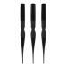 Teasing Hair Brush Portable Styling Comb Ergonomic Rat Tail Handle Home Travel (Black)