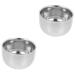 ULTECHNOVO Home Appliances 2pcs Beard Brush Bowl Tool Soap Aluminum 304# Steel Man Portable Silverx2pcs 7.2x7.2x5cmx2pcs