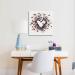 Yidepot Butterfly Canvas Print Wall Art for Bedroom - Heart Shaped Branches Surrounded by Colorful Butterflies - Love Themed Picture for Teen Girls - 50x50CM - Buy Online on GoSupps.com