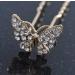Bridal/Wedding/Prom/Party Set Of 6 Gold Plated Crystal 'Butterfly' Hair Pins - Buy Online on GoSupps.com