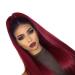 Topwigy 24 Ombre Red Long Straight Synthetic Hair Wig | Heat-Resistant Lace Front Wig for Black Women with Black Roots - Buy Online on GoSupps.com