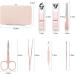 AOMIG Nail Clippers Set - Professional 7 pcs Manicure Kit for Nail Care & Grooming - Stainless Steel Tools with Luxurious Leather Case - Travel & Home - Buy Online on GoSupps.com
