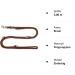 Premium Double Dog Leash for Training - 2.80m Brown - Ideal for Medium Dogs Up to 45kg 39 Colors Available - Buy Online on GoSupps.com