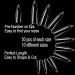 VIVACE Clear Long Stiletto 500pcs Gel Nail Tips - 10 Sizes with Plastic Case | Nail Salon Quality - Buy Online on GoSupps.com