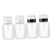 BIUDECO Set of 4 x 200ml Nail Polish Remover Bottles with Lockable Pump and Lockable Neck for Liquid Storage