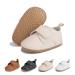 Sonsage Infant Baby Boys Girls Oxford Shoes Pu Leather Lace-Up Anti-Slip Trainer Soft Rubber Sole Toddler First Walking Sneakers 0-6 Months C Apricot