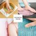 Fotica Silicone Bathroom Massage Pad - Blue Feet Massage Pillow & Brush for Dead Skin Removal & Shower Back Massage - Buy Online on GoSupps.com