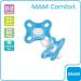 MAM Comfort All-Silicone Soothers 0-3 Months (Pack of 2) Soft and Light soother Premature and Newborn Essentials with Self Sterilising Travel Case Blue Blue 0 month - Buy Online on GoSupps.com
