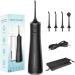 Buy Cordless Water Flosser - USB Rechargeable Portable Oral Irrigator 4 Modes Black | Professional Dental Flosser for Healthy Teeth - Buy Online on GoSupps.com