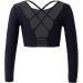 Inhzoy Girls Long Sleeve Crop Tank Top | Dance Gymnastics Yoga Shirt Black 12 - Buy Online on GoSupps.com