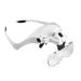 Magnificent glasses LED headlupe with light glasses magnifying head magnifying glass for glasses wearers headlupe 1x 1.5x 2.5x 3.5x magnification glasses Lighting reading top visual aid for jeweler handicraft dentist white