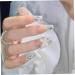 Long Press on Nails Long False Nail French Tip Fake Nails with 3D Butterfly Rhinestones Designs Glossy Full Cover Acrylic Nails for Women False Nails & Accessories - Buy Online on GoSupps.com