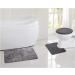 Jianyana 3-Part Bathroom Carpet Set - Slip-Resistant Microfiber Shaggy Mats & Toilet Seat Cover - Soft Gray - Buy Online on GoSupps.com