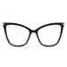 FEISEDY Oversized Cat Eye Glasses Frame Blue Light Blocking Eyewear for Women B2589 001 Black