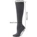 Rixotix Knee Socks for Men & Women - Compression Support Stockings Cotton Breathable Long Socks in Gray (Size 34-39) - Comfortable & Stylish - Buy Online on GoSupps.com