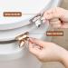 2Pcs Gold Toilet Seat Handle Lifter Set | Avoid Touching Toilet Lid | Fashionable Bathroom Accessories - Buy Online on GoSupps.com