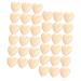 Safigle 150 pth log color peachherz heart pearls made of wood pearls for tinkering Valentine's day crafting beads valentine heart decoration heart loose pearl large pearl accessories wood color child wood