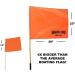 Giant Orange Boating Safety Flag with Pole - Universal Flag for Water Skis, Wakeboarding, Tubing - Skier Down Alert - Buy Online on GoSupps.com