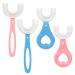 4 Packs Kids U Shaped Toothbrush with Silicone Bristles Toddler Toothbrush, 360° All-Round Oral Cleaning Tooth Brush Whole Mouth U-Shaped Training Toothbrushes for Kids Childrens 2 Packs( 2-6 )+ 2 Packs( 6-12 )