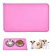 Emwel dog food mat silicone dog apple mat non-slip cat and dog feed mat waterproof dog place set L (47 x 30.260 g) pink 180g
