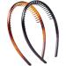FRCOLOR 2 Pieces Teeth Comb Headbands Unisex Hard Plastic Tooth Hairband Anti-slip Hair Hoops Daily Headdress Hair Accessory for Women Men(Coffee Black) - Buy Online on GoSupps.com