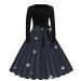 Hanxiulin ladies fashion Christmas Christmas dress hooded sweater party clothes mini sweater Christmas christmas christmas christmas sweatshirts dress Christmas dresses gray l