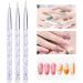 13 Piece Set Nail Stamper Set Practical Nail Art Liner Brushes Durable Tip Nail Stamp Jelly with Scraper for French Tip Nails Art Design Manicure Tools Salon - Buy Online on GoSupps.com