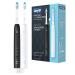 Oral-B Pulsonic Slim Clean 2900 Electrical Sound toothbrush/Electric Toothbrush double pack with 2 plug-in brushes 2 cleaning modes for dental care with timer gift for them black/white