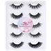 False Eyelashes 3D Faux Mink Fake Eyelashes Handmade by FADVAN Dramatic Thick Crossed Cluster False Eyelashes (5 Pairs) - Buy Online on GoSupps.com