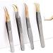 LUKEO Eyelash Extension Tweezers - Easy Fan Russian Volume Lashes - Set of 4 - Buy Online on GoSupps.com