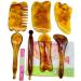 7pc Gua Sha Scraping Massage Tool Set - Natural Resin Facial Eye & Body Massage Tools for Ultimate Care | Ambe 15cm x 11cm - Buy Online on GoSupps.com