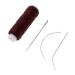 Hair Extension Weft Thread and Needles Perfect for Wigs and Human Hair - Brown