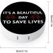 It's A Beautiful Day To Save Lives Round Case For Contact Lens Kit Storage Box with Mirror Printed - Buy Online on GoSupps.com